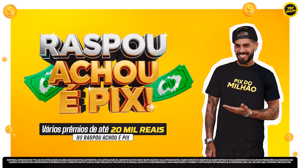 Promoção Pix do Milhão banner 1